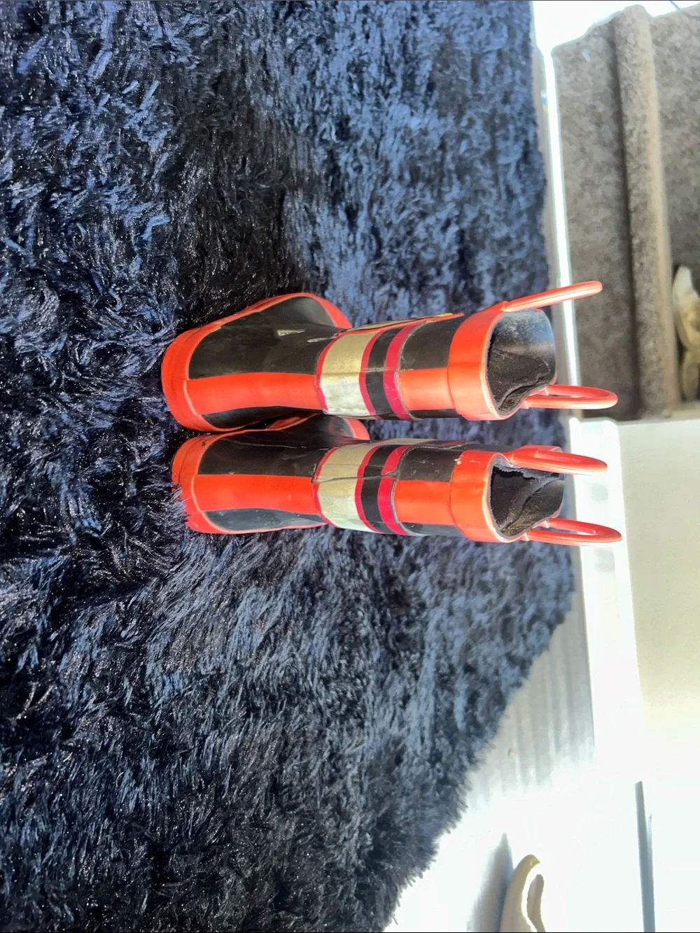 Kids Fire Chief Rain Boots - Red and Black